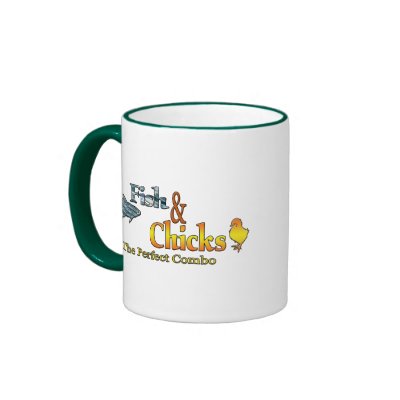 Fish and Chicks Funny Fishing Mugs by UTeezFishing