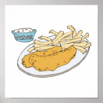 fish and chips poster