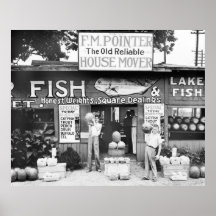 Fish and Fruit: 1936 Print