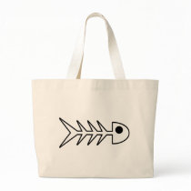 Fish bones tote bag