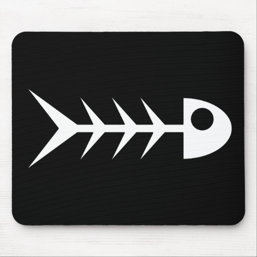 Fish bones mouse pad