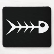 Fish bones mouse pad