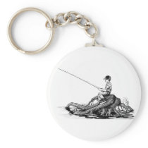 Fish / Boy Fishing Keychain