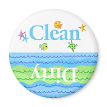 Fish Clean Dirty Dishwasher Magnet magnets