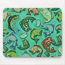Fish Collage Mouse Pads