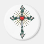 Fish-Cross-Heart Refrigerator Magnets