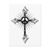 Fish-Cross-Peace Post Card