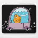 Fish Driving a Car - Mouse Pad mousepads