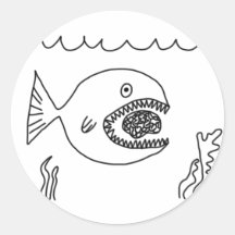 Fish Eats Brain Sticker