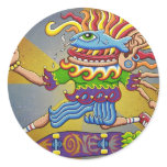 Fish Eye Airwalk  Round Stickers