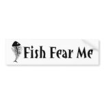 Fish Fear Me bumper stickers
