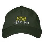 Fish Fear Me Embroidered Hat embroidered hats
