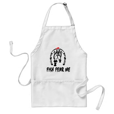 Fish Fear Me Pirate Apron by FishNHuntObsessions