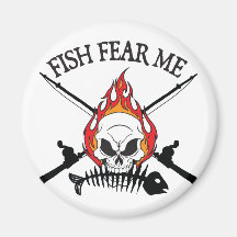 Fish Fear Me Pirate Refrigerator Magnets