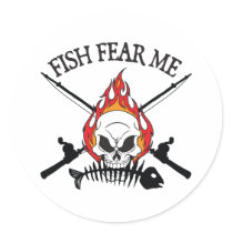 Fish Fear Me Pirate Sticker