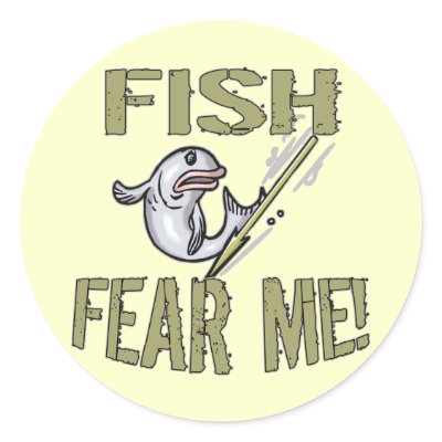 Fish Fear Me T-shirts and Gifts Stickers by sagart1952
