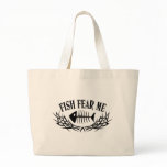 Fish Fear Me Tattoo Tote Bag