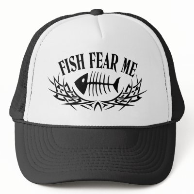 Fish Fear Me Tattoo Mesh Hats by FishNHuntObsessions