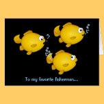 Fish fisherman happy birthday card cards