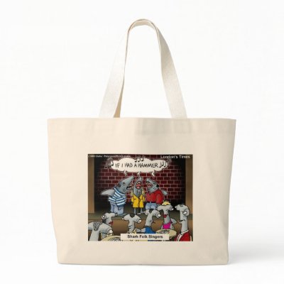Fish Folk Singers Funny Gifts Tees & Collectibles Canvas Bag by beardiethor123