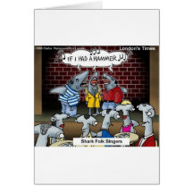 Fish Folk Singers Funny Gifts Tees & Collectibles Greeting Cards