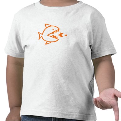 fish food chain tshirt by sillygeese