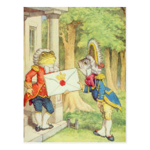 Fish-Footman Delivering an Invitation to a Post Cards