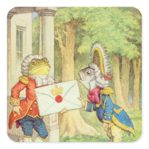 Fish-Footman Delivering an Invitation to a stickers