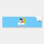 fish for dreams cute lil baby fairy on moon cloud bumper sticker