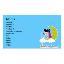 fish for dreams cute lil baby fairy on moon cloud business cards