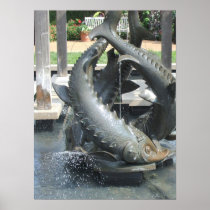 Fish Fountain Poster