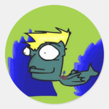 FISH GUY STICKER