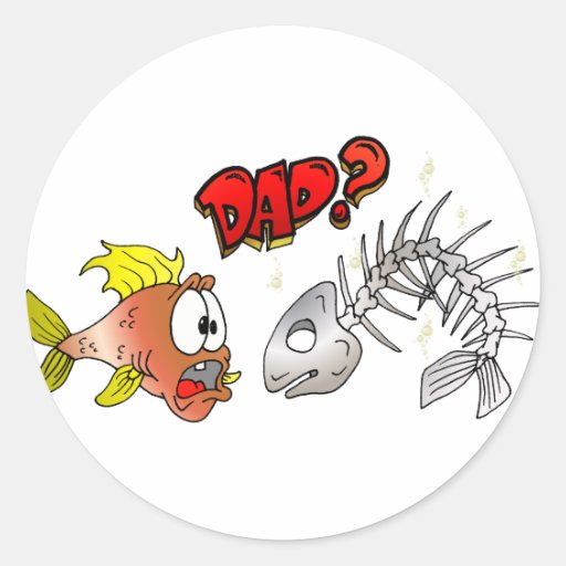 Fish Humour Round Stickers