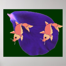 Fish in a Pond :  Petal Art Tricks Poster