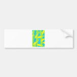 Fish in Blue, Green and Yellow Striped Tank Bumper Stickers
