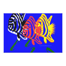 Fish in Flight Digital Art by Grassrootsdesigns4u Stretched Canvas Print