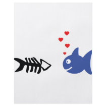 fish in love icon flyer design