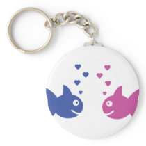 fish in love icon keychains