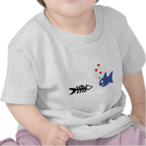 fish in love icon tee shirt