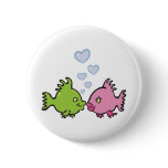 fish in love valentine pinback button