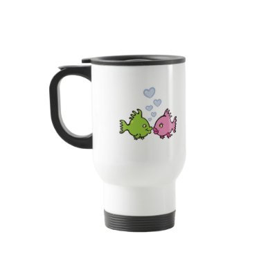 fish in love valentine mugs by doonidesigns