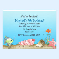 Fish in the Sea Birthday Invitation invitations