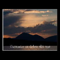 Fish Lake Sunset; Customizable postcards