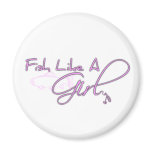 Fish Like A Girl (Salmon) Magnets