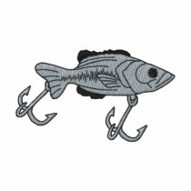 Fish Lure Embroidered Hooded Sweatshirt