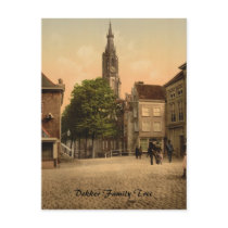 Fish Market and New Church, Delft, Netherlands Postcards