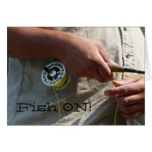 Fish on! Fly Fisherman Card