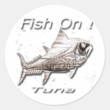 Fish On! Tuna For Dark Stickers