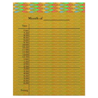 Fish Pattern Daily Planner by friendlyspirit