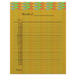 Fish Pattern Daily Planner letterhead